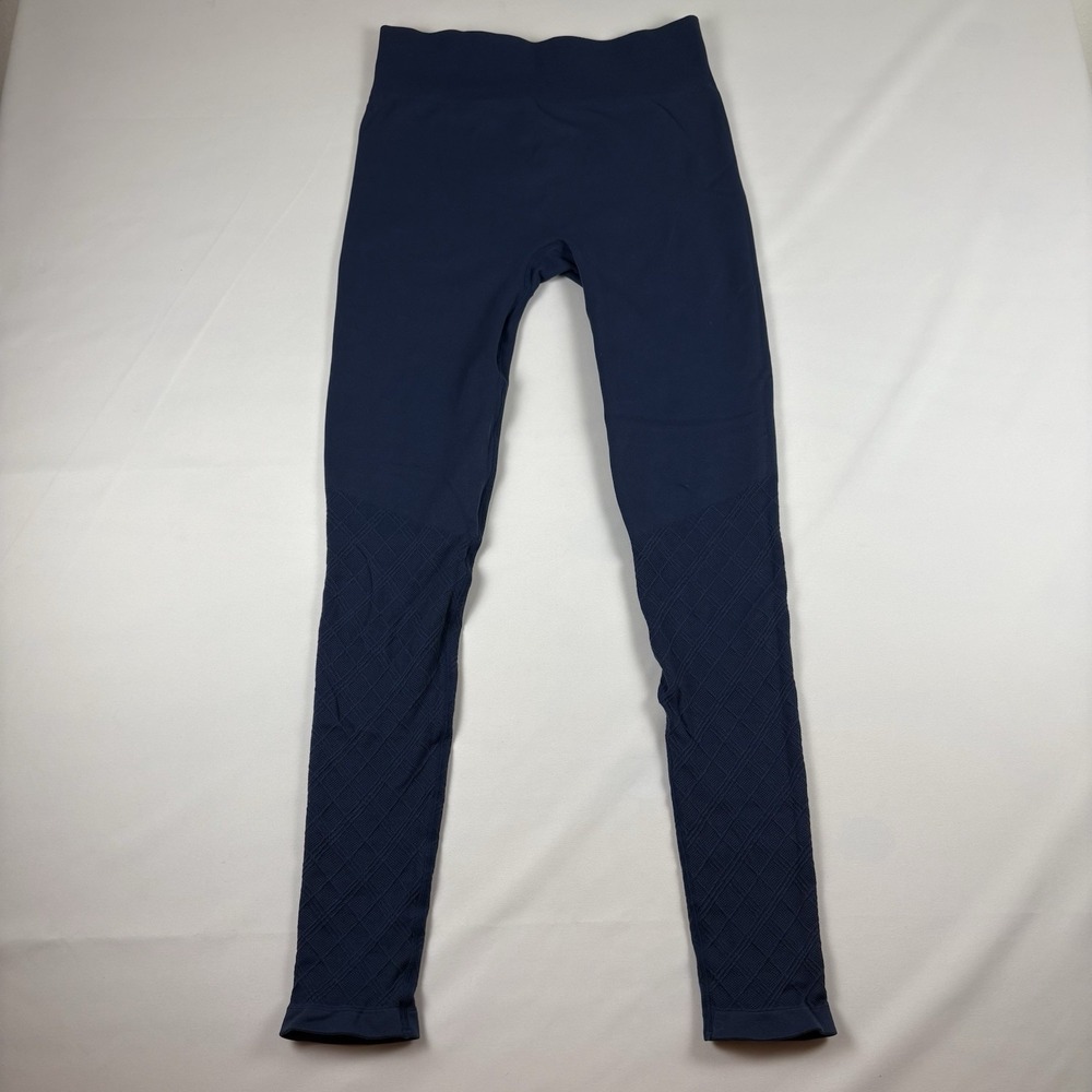Zella Black Navy Blue Mesh Calf Leggings Women's Size Small